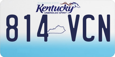 KY license plate 814VCN