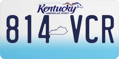 KY license plate 814VCR