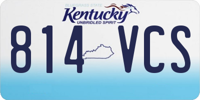 KY license plate 814VCS