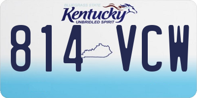KY license plate 814VCW