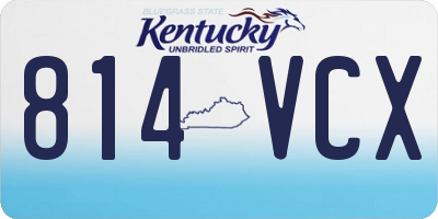 KY license plate 814VCX