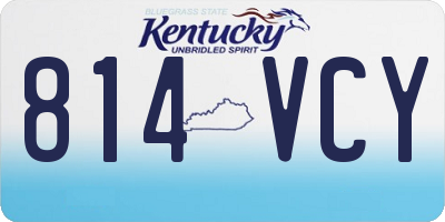 KY license plate 814VCY