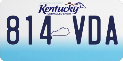 KY license plate 814VDA
