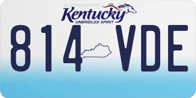KY license plate 814VDE