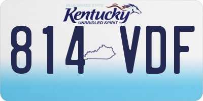 KY license plate 814VDF