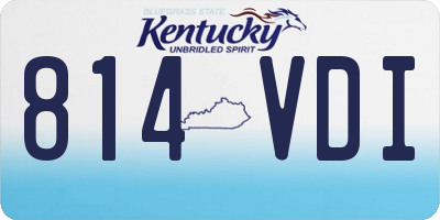 KY license plate 814VDI