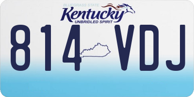 KY license plate 814VDJ