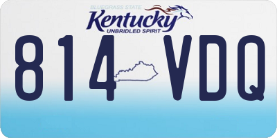 KY license plate 814VDQ