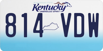 KY license plate 814VDW