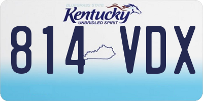 KY license plate 814VDX