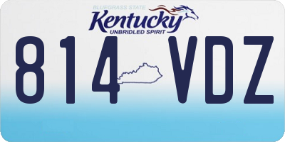 KY license plate 814VDZ