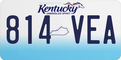 KY license plate 814VEA