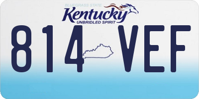 KY license plate 814VEF