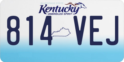 KY license plate 814VEJ