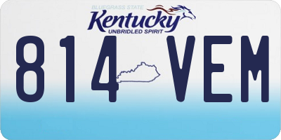 KY license plate 814VEM