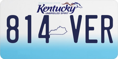KY license plate 814VER
