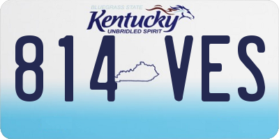 KY license plate 814VES