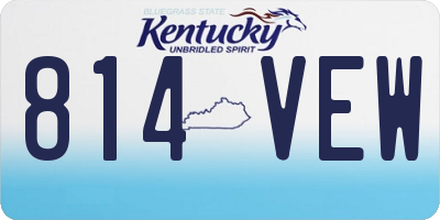 KY license plate 814VEW