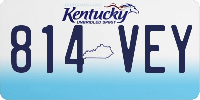 KY license plate 814VEY