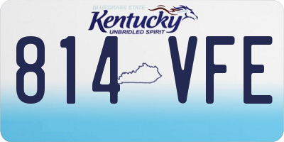 KY license plate 814VFE