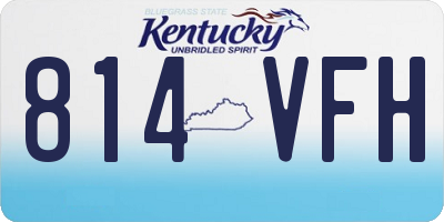KY license plate 814VFH