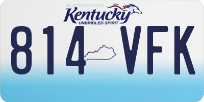 KY license plate 814VFK