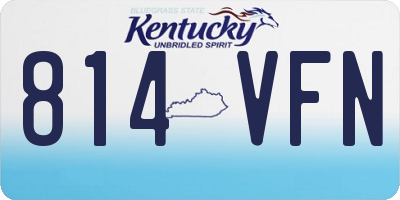 KY license plate 814VFN