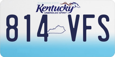 KY license plate 814VFS