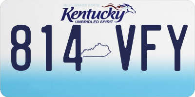 KY license plate 814VFY
