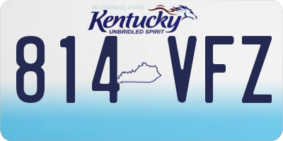 KY license plate 814VFZ