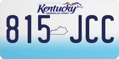 KY license plate 815JCC