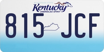 KY license plate 815JCF