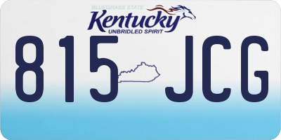 KY license plate 815JCG