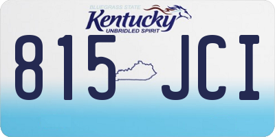 KY license plate 815JCI