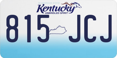 KY license plate 815JCJ