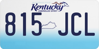 KY license plate 815JCL