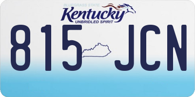 KY license plate 815JCN