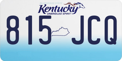 KY license plate 815JCQ