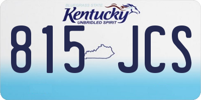 KY license plate 815JCS
