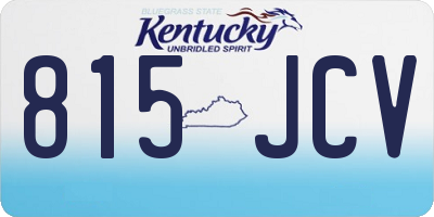 KY license plate 815JCV