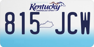 KY license plate 815JCW
