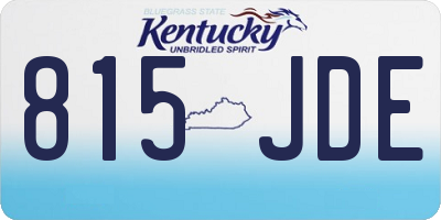 KY license plate 815JDE