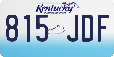 KY license plate 815JDF