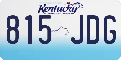 KY license plate 815JDG