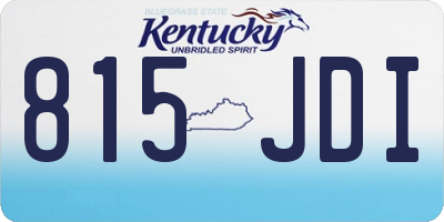 KY license plate 815JDI