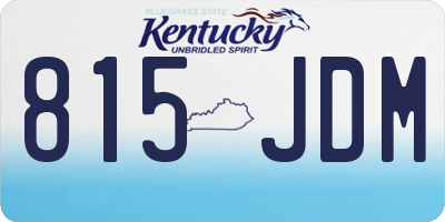 KY license plate 815JDM
