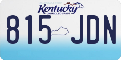 KY license plate 815JDN