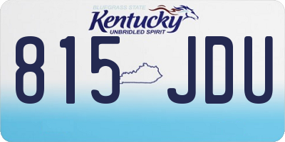 KY license plate 815JDU