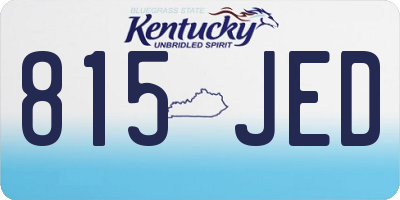KY license plate 815JED