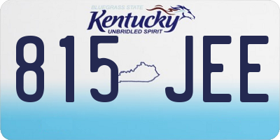 KY license plate 815JEE